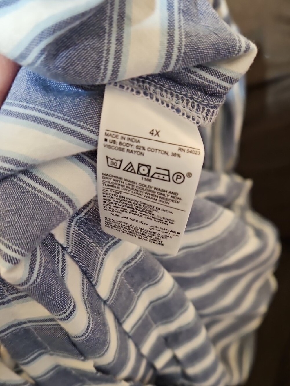 Old Navy Blue and White Striped Midi Dress - Picture 9 of 9